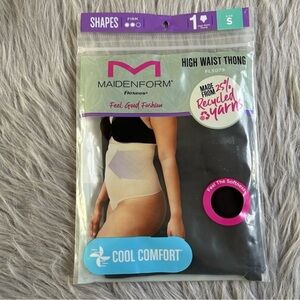 Maidenform Flexees Shapewear Womens Size Small‎ High Waist Thong Soft Sea…